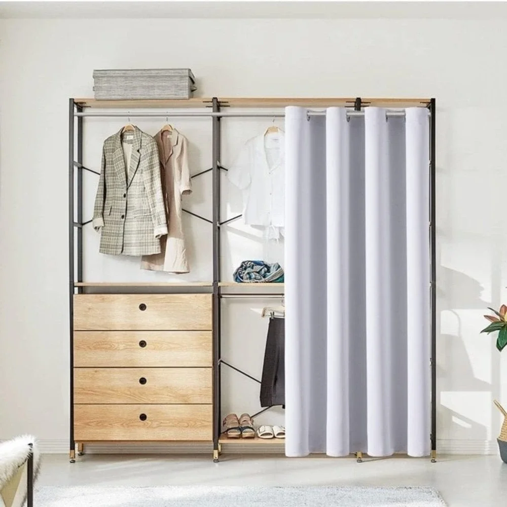 ChrisDowa Blackout Door Curtains for Doorway Privacy, Grommet Closet Curtain for